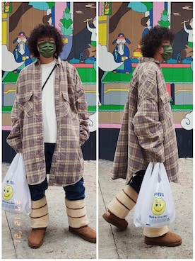 「salvy;（サヴィー）のアイテム」を使った、Paak Chanさん（メンズ・172cm）の冬コーディネート