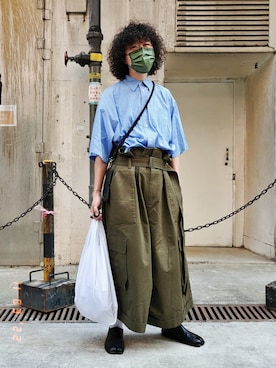 「RYO TAKASHIMA（リョウタカシマ）のアイテム（トップス）」を使った、Paak Chanさん（メンズ・172cm）の春コーディネート