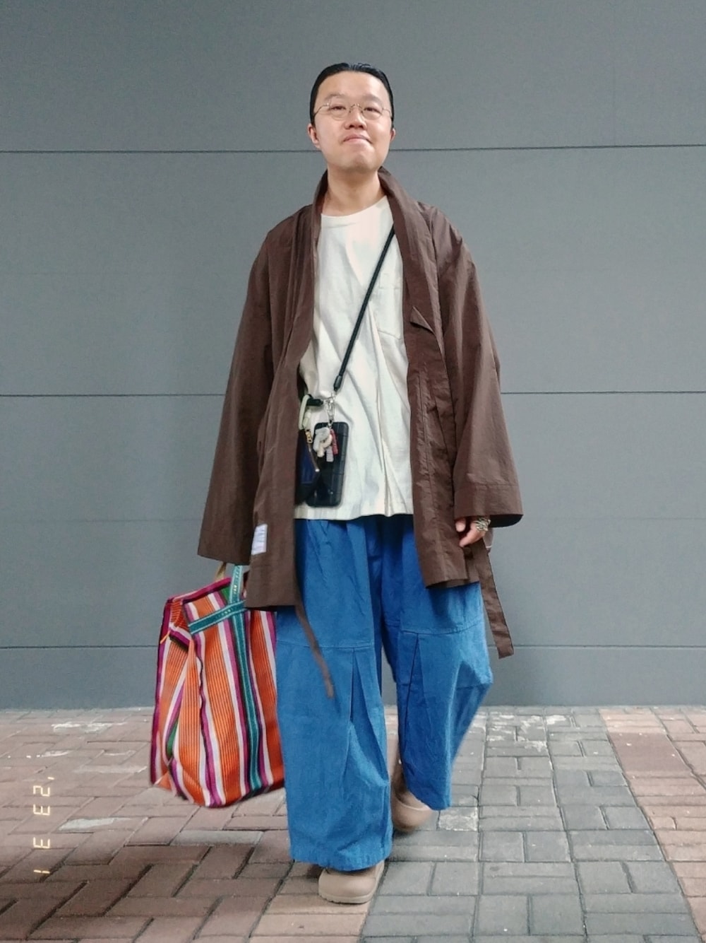 「John Lennon、service engineered Wear、CAMBER、IDEE、Dior、birkenstock、ootd、outfitoftheday、outfit、今日のコーデ、今日の服、服」｜「John Lennonのアイテム（メガネ、シルバー系）」を使った、Paak Chanさん（メンズ・172cm）の春コーディネートの1枚目の写真