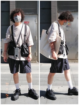 「MIS（エムアイエス）のアイテム」を使った、Paak Chanさん（メンズ・172cm）の秋コーディネート