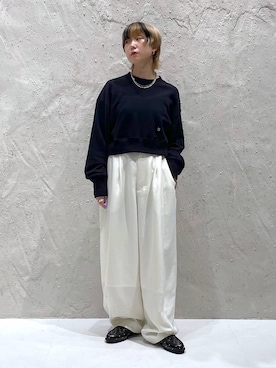 「アイテム（スウェット）」を使った、K.さん（レディース・158cm・20代）の秋コーディネート