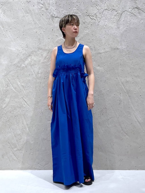 roughlow フリル袖 ダークブルーオールインワン roughlow フリル袖 ダークブルーオールインワン roughlow フリル