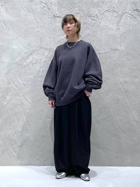 「アイテム（スウェット）」を使った、K.さん（レディース・158cm・20代）の秋コーディネート