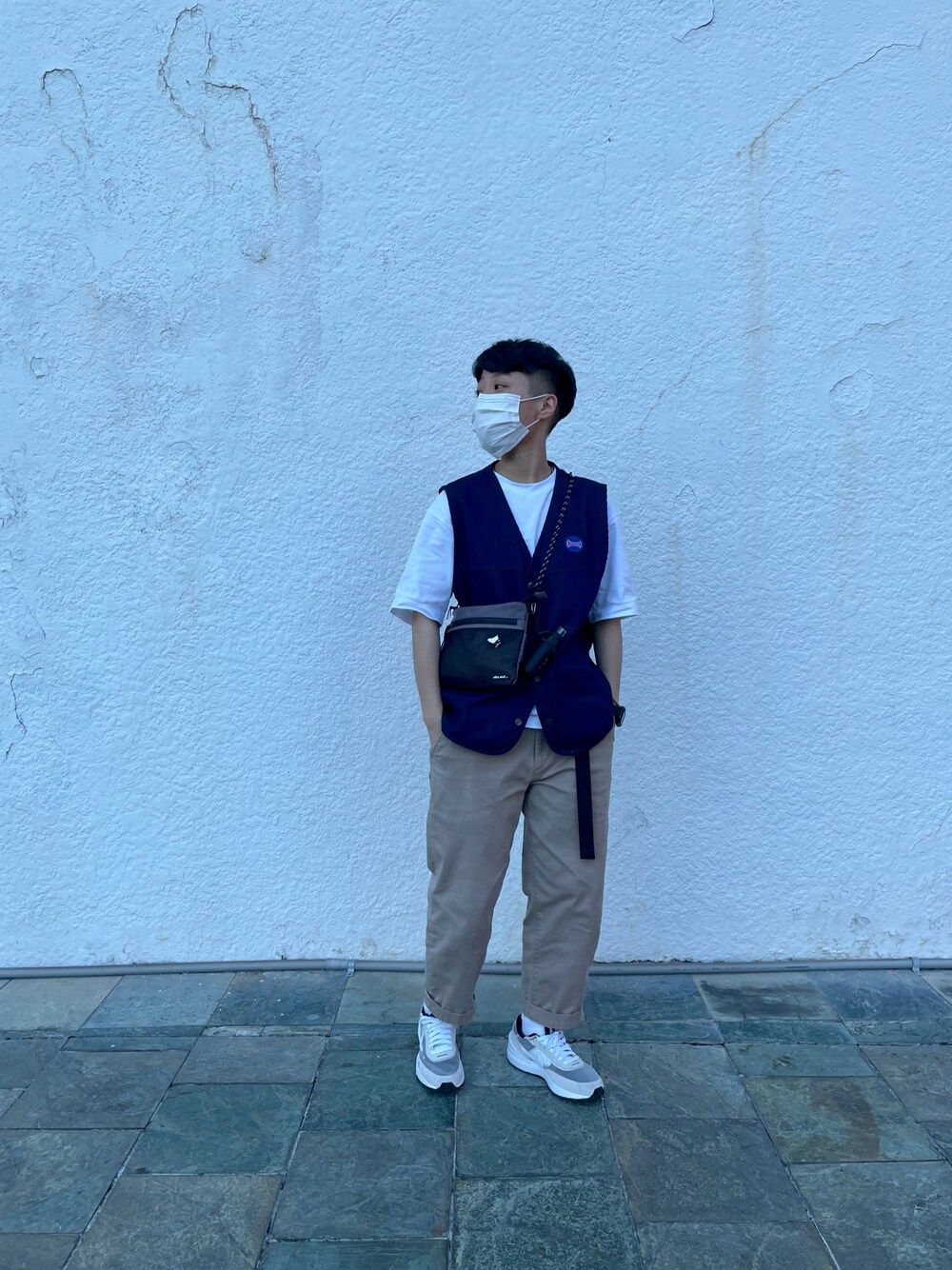 「ootd、apple、niko and ...、amesoeur、NIKE、UNIQLO、MUJI、MUJI Labo」｜「amesoeurのアイテム（その他アウター、ブルー系）」を使った、L🦁さん（メンズ・156cm）の秋コーディネートの1枚目の写真