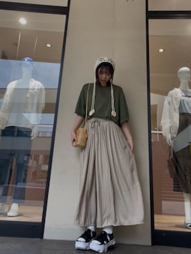 「SMELLY（スメリー）のアイテム（帽子）」を使った、chinoさん（レディース・155cm）の春コーディネート