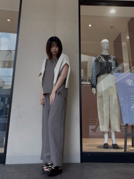 「ITEMS URBANRESEARCH（アイテムズ アーバンリサーチ）のアイテム（セットアップ）」を使った、chinoさん（レディース・155cm）の春コーディネート