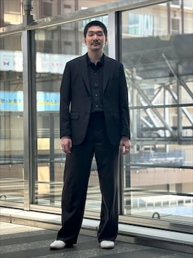 「LACOSTE（ラコステ）のアイテム」を使った、もくめさん（メンズ・177cm）の春コーディネート
