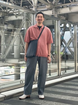 「EDIFICE（エディフィス）のアイテム」を使った、もくめさん（メンズ・177cm）の夏コーディネート