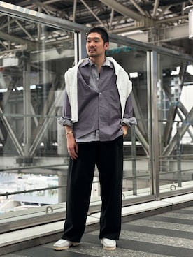「EDIFICE（エディフィス）のアイテム」を使った、もくめさん（メンズ・177cm）の夏コーディネート