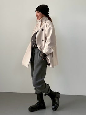 「アイテム（その他アウター）」を使った、saayaさん（レディース・162cm・30代）の冬コーディネート