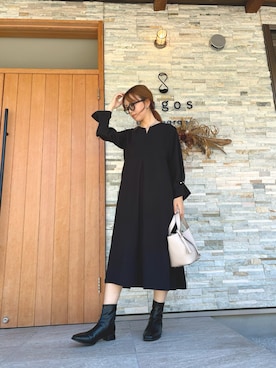 「アイテム（ワンピース/ドレス）」を使った、さーやさん（レディース・162cm・30代）の秋コーディネート