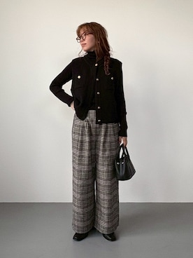 「アイテム（ベスト）」を使った、さーやさん（レディース・162cm）の秋コーディネート