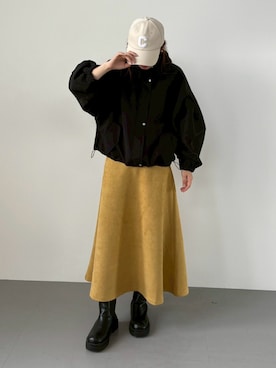 「アイテム（マウンテンパーカー）」を使った、saayaさん（レディース・162cm）の冬コーディネート