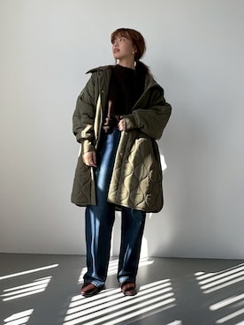 「アイテム（デニムパンツ）」を使った、saayaさん（レディース・162cm・30代）の秋コーディネート