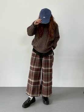 「アイテム（ローファー）」を使った、saayaさん（レディース・162cm・30代）の冬コーディネート