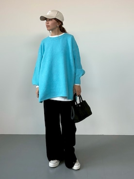 「アイテム（キャップ）」を使った、saayaさん（レディース・162cm・30代）の秋コーディネート