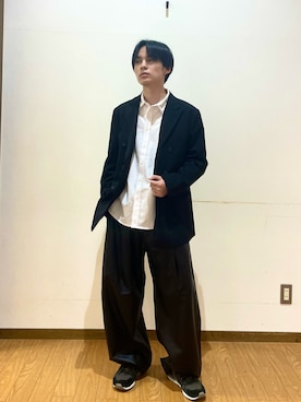 「ITEMS URBANRESEARCH（アイテムズ アーバンリサーチ）のアイテム（シャツ/ブラウス）」を使った、SHUTOさん（メンズ・170cm）の秋コーディネート