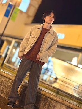 「アイテム（カバーオール）」を使った、SHUTOさん（メンズ・170cm）の秋コーディネート