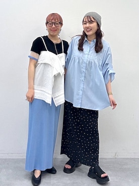 「LEPSIM（レプシィム）の2WAYボリュームサボサンダル　638824（サンダル、ブラック系）」を使った、Nozomiさん（レディース）の春コーディネート