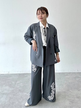 「LEPSIM（レプシィム）のソフトクッションパンプス　638849（パンプス、ホワイト系）」を使った、Nozomiさん（レディース）の秋コーディネート