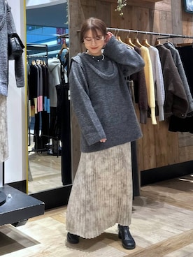 「アイテム（チョーカー）」を使った、Nozomiさん（レディース・160cm・30代）の冬コーディネート