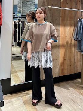 「LEPSIM（レプシィム）のアイテム」を使った、Nozomiさん（レディース・160cm）の春コーディネート