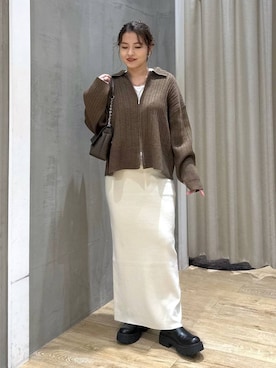 「アイテム（チョーカー）」を使った、Nozomiさん（レディース・160cm・30代）の冬コーディネート