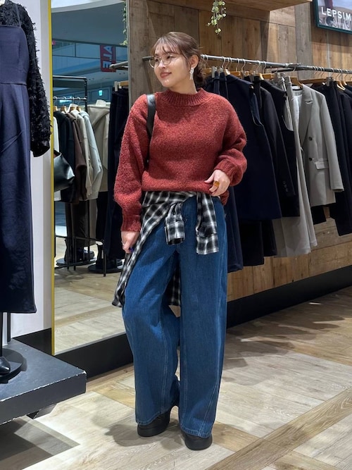 セール】3ゲージMIXざっくりニットプルオーバー 638086（ニット