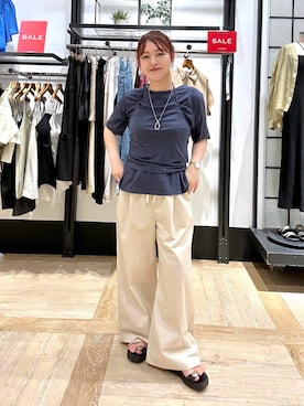 「LEPSIM（レプシィム）のストラップメガネネックレス　638723（ネックレス、シルバー系）」を使った、Nozomiさん（レディース）の夏コーディネート