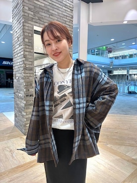 「LEPSIM（レプシィム）のソフトクッションローファー　1054555（ローファー、ブラウン系）」を使った、Nozomiさん（レディース）の秋コーディネート