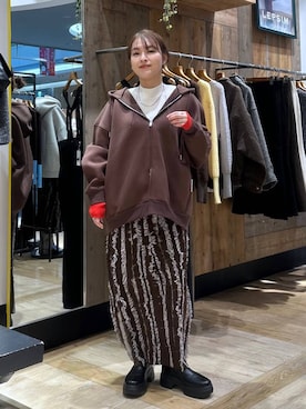 「アイテム（パーカー）」を使った、Nozomiさん（レディース・160cm・30代）の冬コーディネート