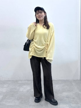 「アイテム（ボストンバッグ）」を使った、Nozomiさん（レディース・160cm・30代）の秋コーディネート