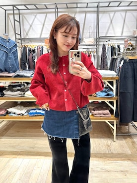 「LEPSIM（レプシィム）のマシュマロベロアパンツ　839514（その他パンツ、ブラック系）」を使った、Nozomiさん（レディース）の秋コーディネート