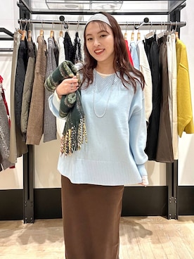 「アイテム（ストール/ショール）」を使った、Nozomiさん（レディース・160cm・30代）の冬コーディネート