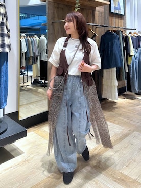 「LEPSIM（レプシィム）のシアーフラットミュールパンプス　656723（パンプス、ブラック系）」を使った、Nozomiさん（レディース）の春コーディネート