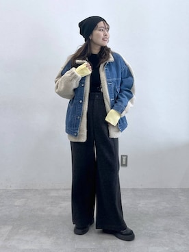 「アイテム（デニムジャケット）」を使った、Nozomiさん（レディース・160cm・30代）の秋コーディネート