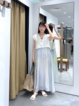 「GALLEST（ギャレスト）のアイテム」を使った、Renoさん（レディース・154cm）の夏コーディネート