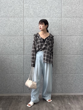 「GALLEST（ギャレスト）のアイテム」を使った、Renoさん（レディース・154cm）の夏コーディネート