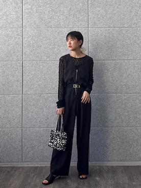 「INDIVI（インディヴィ）のアイテム」を使った、Renoさん（レディース・154cm）の春コーディネート