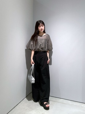「GALLEST（ギャレスト）のアイテム（ハンドバッグ）」を使った、Renoさん（レディース・154cm）の夏コーディネート