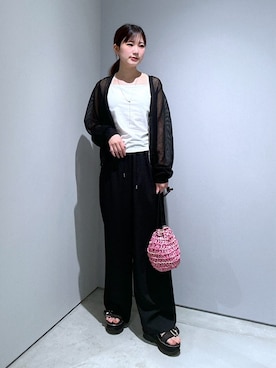 「GALLEST（ギャレスト）のアイテム（ハンドバッグ）」を使った、Renoさん（レディース・154cm）の夏コーディネート