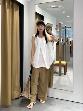 「GALLEST（ギャレスト）のアイテム」を使った、Renoさん（レディース・154cm）の夏コーディネート