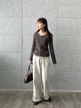 「GALLEST（ギャレスト）のアイテム（デニムパンツ）」を使った、Renoさん（レディース・154cm）の秋コーディネート