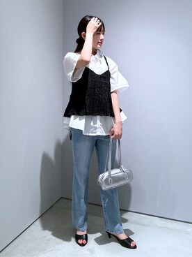 「GALLEST（ギャレスト）のアイテム（ハンドバッグ）」を使った、Renoさん（レディース・154cm）の夏コーディネート