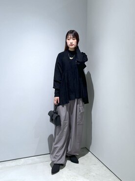 「GALLEST（ギャレスト）のアイテム（ハンドバッグ）」を使った、Renoさん（レディース・154cm）の秋コーディネート