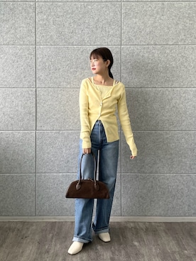 「GALLEST（ギャレスト）のアイテム（デニムパンツ）」を使った、Renoさん（レディース・154cm）の秋コーディネート