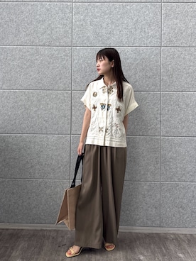 「GALLEST（ギャレスト）のアイテム」を使った、Renoさん（レディース・154cm）の夏コーディネート