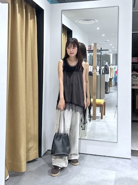 「GALLEST（ギャレスト）のアイテム（ハンドバッグ）」を使った、Renoさん（レディース・154cm）の夏コーディネート