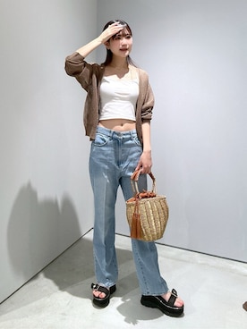 「GALLEST（ギャレスト）のアイテム」を使った、Renoさん（レディース・154cm）の春コーディネート