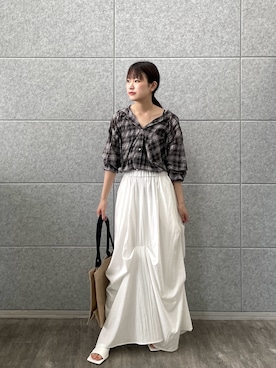 「GALLEST（ギャレスト）のアイテム」を使った、Renoさん（レディース・154cm）の夏コーディネート